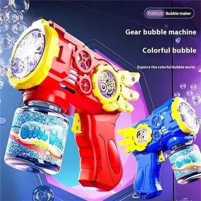 Kids Bubble Gun with LED Light & 100ML Bubble Solution – Automatic Bubble Blaster Toy for Boys & Girls | USB Bubble Machine - Image 5