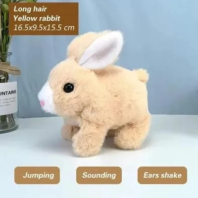 Multicolor Plush Rabbit Toy for Kids | Soft Bunny Stuffed Animal with Jumping, Sound & Ear Shaking | Interactive Rabbit Toy for Boys & Girls - Image 3