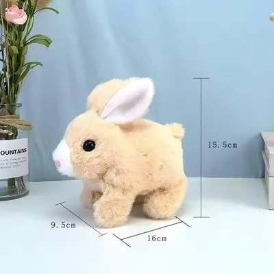 Multicolor Plush Rabbit Toy for Kids | Soft Bunny Stuffed Animal with Jumping, Sound & Ear Shaking | Interactive Rabbit Toy for Boys & Girls - Image 4