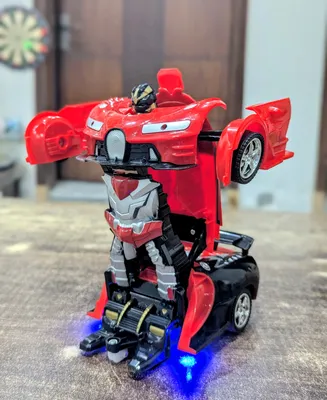 Autobots 1:18 Scale RC Transformer Car One-Key Deform Robot with LED Lights Remote Control Red Toy for Kids - Image 8