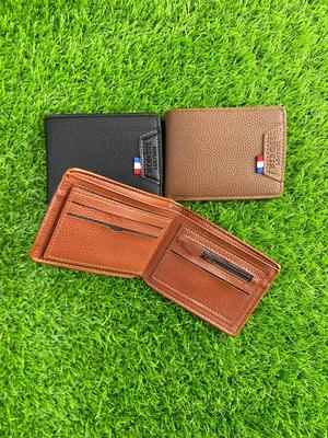 Men Leather Bi-Fold Wallet with Dot Pattern – Premium Brown & Dark Brown Bifold Wallet for Everyday Use in Pakistan - Image 3