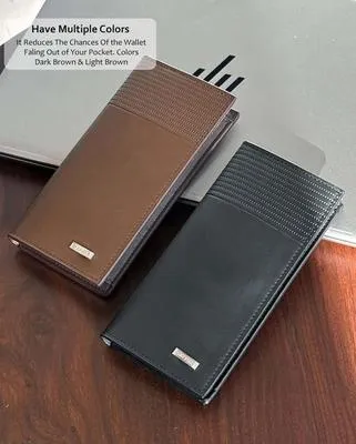 Multi Color Leather Wallet for Men & Women – Slim Minimalist Wallet in Black, Dark Brown & Light Brown for Daily Use in Pakistan - Image 2