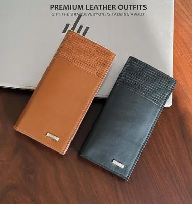 Multi Color Leather Wallet for Men & Women – Slim Minimalist Wallet in Black, Dark Brown & Light Brown for Daily Use in Pakistan - Image 3