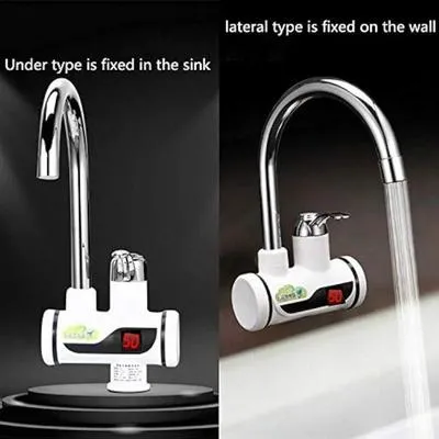 Electric Hot Water Faucet with Digital Display for Kitchen