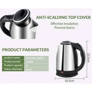 2L Stainless Steel Electric Kettle Fast Boil Multicolor