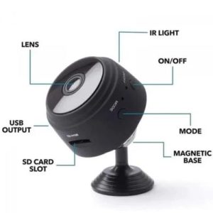 Mini WiFi Camera Black – 150° Wide-Angle Shooting & Compact Wireless Camera