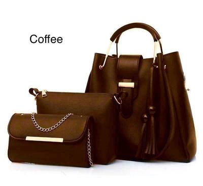 Leather Handbag Set for Girls – Stylish 3 Piece Ladies Handbag Set for School, Office & Party in Pakistan - Image 3