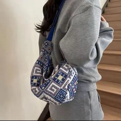 Bohemian Patterned Shoulder Hobo Bag for Women | Adjustable Strap Casual Handbag - Image 5