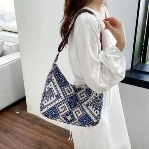 Bohemian Patterned Shoulder Hobo Bag for Women | Adjustable Strap Casual Handbag