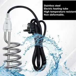 Electric Water Heating Rod 1500W Stainless Steel – Fast Immersion Water Heater for Home & Travel