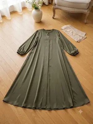 Nida Plain Classic Abaya for Women | Elegant Full Length Modest Abaya - Image 3