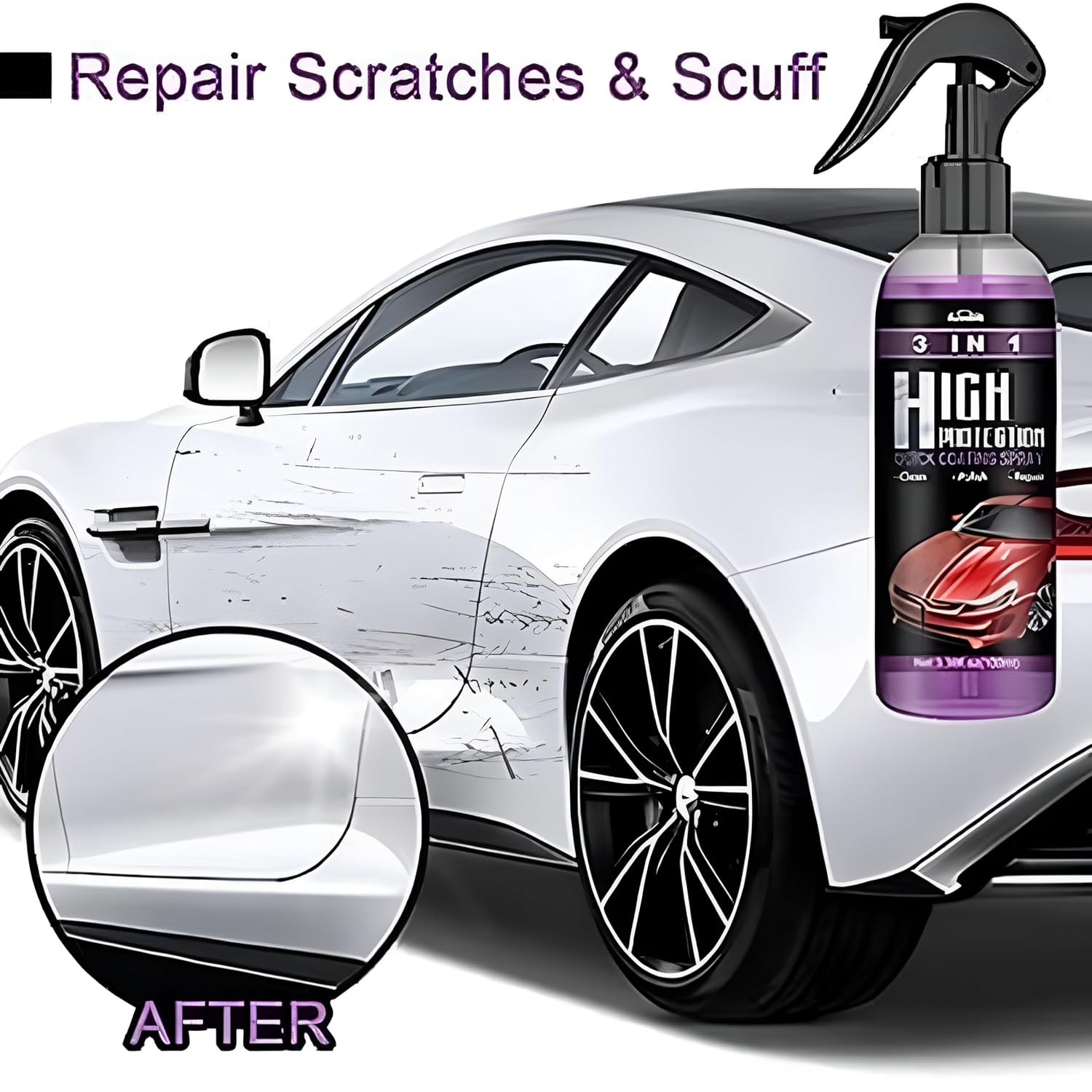 3-in-1 Car Coating Spray 100ml – Clean, Polish & Restore Faded Plastic, Fiber & Dashboard - Image 4