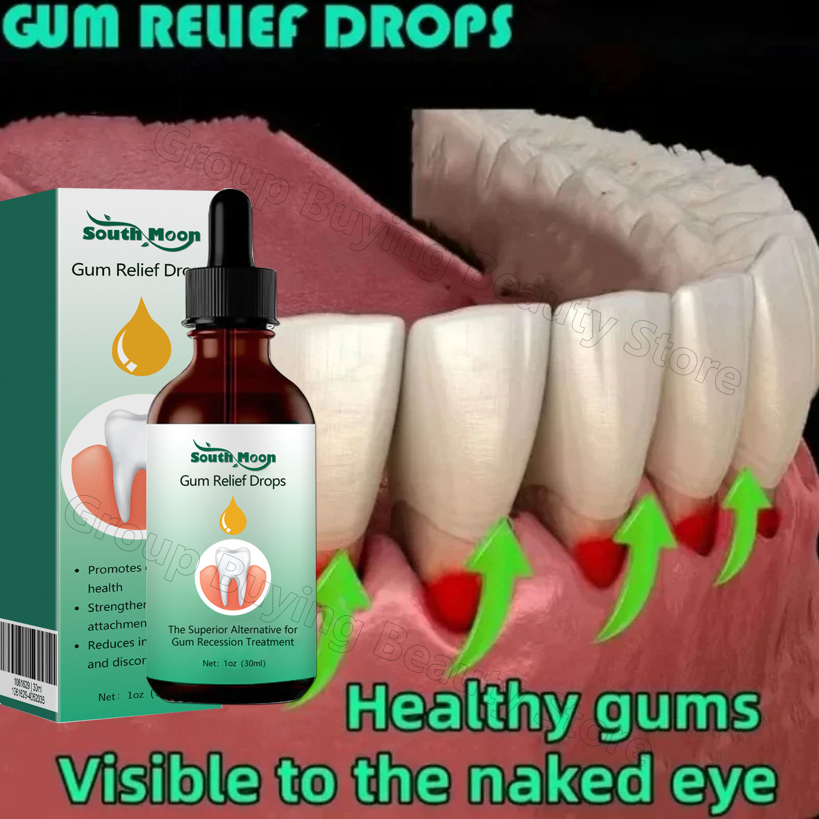 Rapid Repair Gum Serum 30ML – Tooth Pain Relief, Anti-Sensitivity, Teeth Whitening, Anti-Cavity & Gum Care Essence