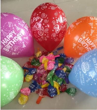 Pack of 100 Happy Birthday Printed Balloons – Premium Latex Birthday Party Decoration Balloons - Image 3