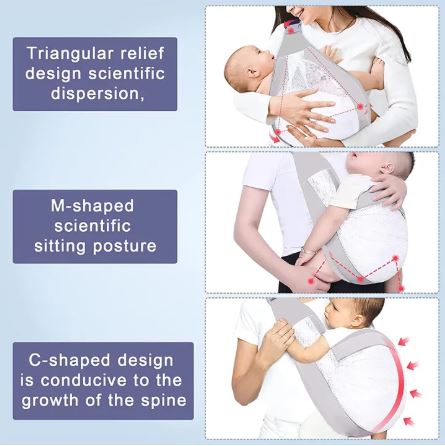 Ergonomic Baby Carrier – Adjustable Breathable 3D Mesh Baby Sling for Infants & Toddlers (3–18 Months) - Image 5