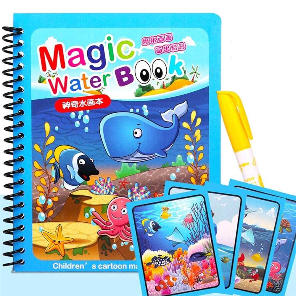 Magic Water Book for Kids – Reusable Water Coloring & Drawing Book with Magic Water Pen - Image 4