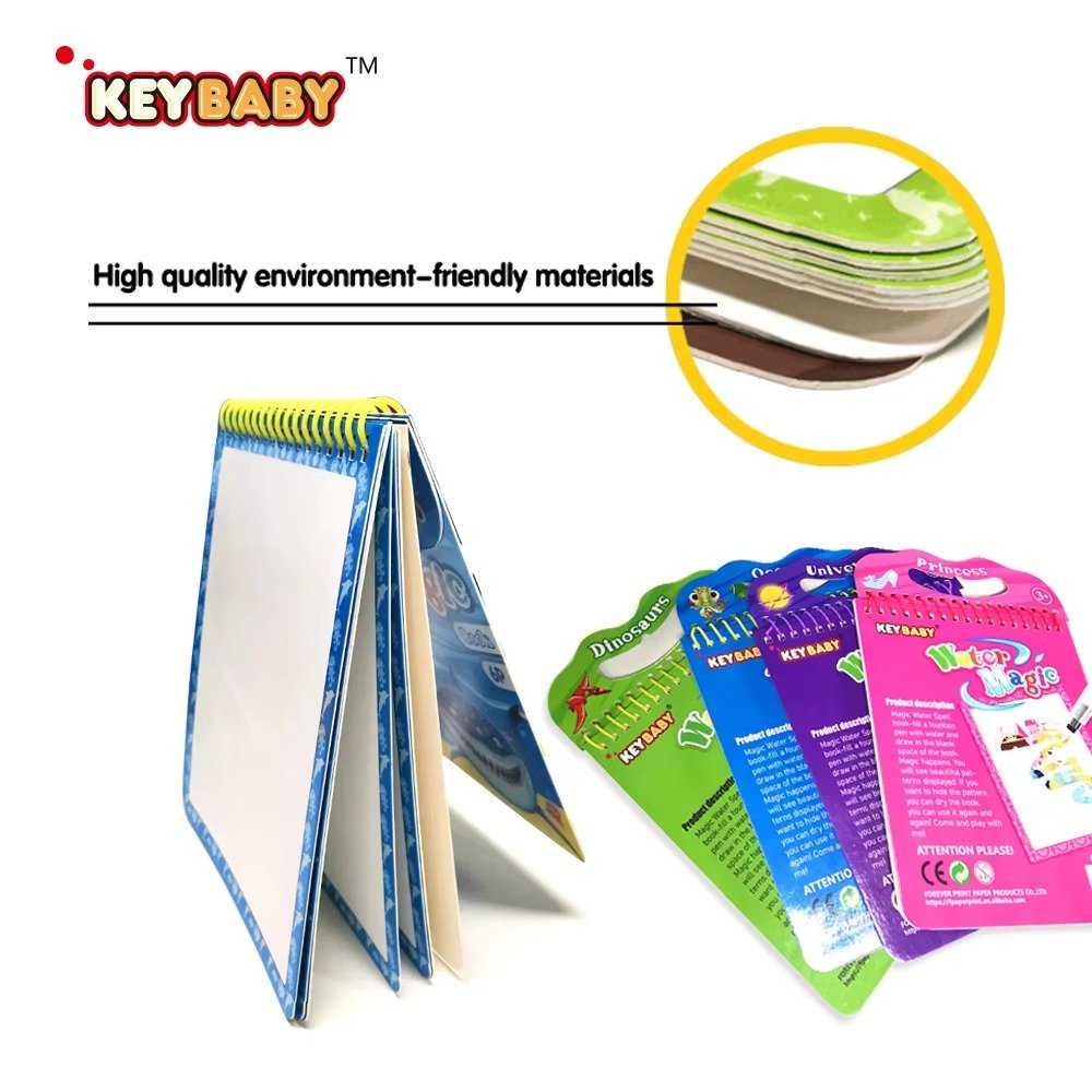 Magic Water Book for Kids – Reusable Water Coloring & Drawing Book with Magic Water Pen - Image 2
