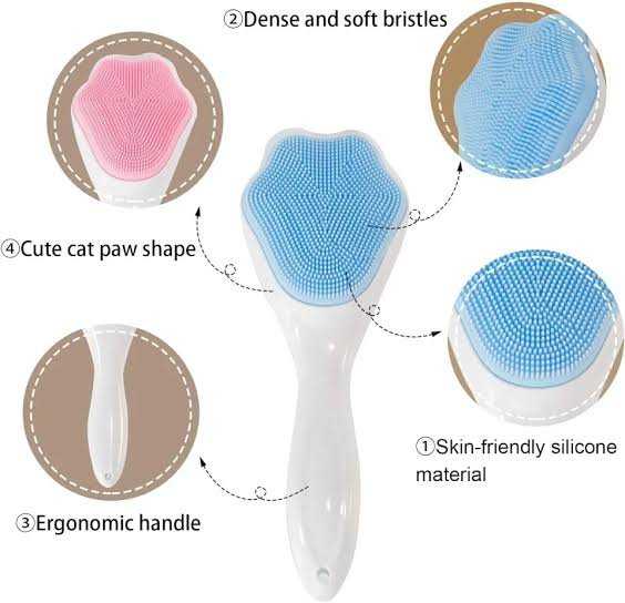 Facial Cleanser Brush โ Soft Silicone Face Cleansing & Exfoliating Brush for Deep Pore Care - Image 2