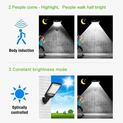Intelligent Motion Sensor Solar Wall Lamp 200mAh Multicolor LED Outdoor Waterproof Security Light - Image 4