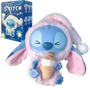Disney Stitch Plush Toy Ice Cream Theme Pink Blue | Soft Cuddly Stuffed Toy for Kids