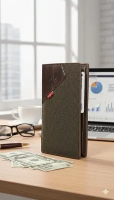 Men's Slim Leather Wallet with RFID Protection – Premium RFID Bifold Wallet in Tan, Olive Green & Black for Men in Pakistan - Image 3