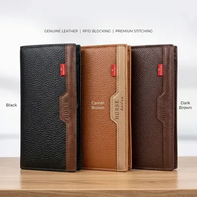 Men's Brown Leather Bi-Fold Wallet with Card Slot – Premium Slim Wallet for Everyday Use - Image 2