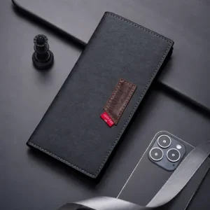 Modern Touch Long Wallet for Men & Women – Stylish Leather Organizer with 14 Card Slots & Zipper Pocket