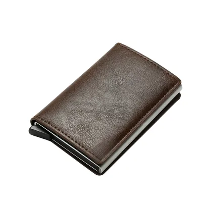 Men's RFID Smart Pop Up Wallet – Premium Slim Leather Wallet with RFID Blocking & Quick Card Access | Black & Brown - Image 3