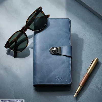 BalenBerry Wallet for Men and Women – Premium Stylish Durable Leather Wallet with Practical Storage | Brown & Blue - Image 2