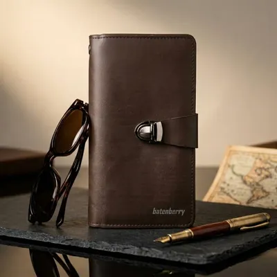 BalenBerry Wallet for Men and Women – Premium Stylish Durable Leather Wallet with Practical Storage | Brown & Blue - Image 3