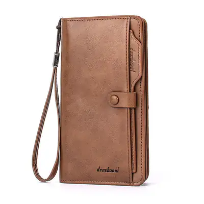 Baellerry Men's Long Zipper Wallet – Premium PU Leather Wallet with Multiple Card Slots & Cash Organizer | Black & Brown - Image 4
