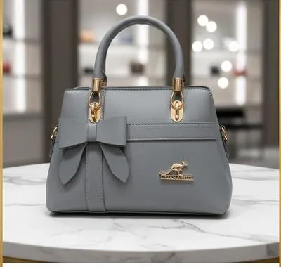 Stylish Leather Handbag for Girls with Top Handle – Premium Gray Women's Handbag for Daily Use, Office, College & Casual Wear in Pakistan - Image 2