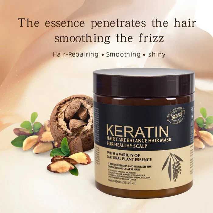 Keratin Hair Mask for Dry & Damaged Hair โ Deep Repair Treatment for Smooth, Frizz-Free & Shiny Hair - Image 2
