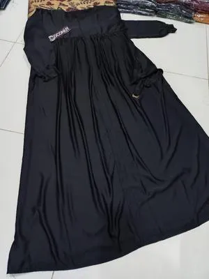Black Georgette Full Abaya with Front Zip & Side Pockets | Elegant Modest Abaya for Women - Image 2