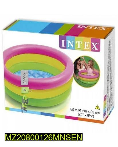 Rainbow Inflatable Baby Pool 2ft Diameter 8.5 Inch Deep Kids Swimming Pool Portable Outdoor Water Play Pool