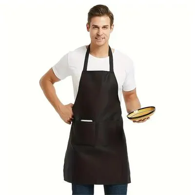 Colorful Plastic Apron - 1 Pc Multicolor Plain Design - Image 4