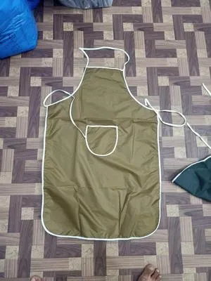 Colorful Plastic Apron - 1 Pc Multicolor Plain Design - Image 3