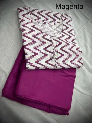 3Pcs Women's Stitched Cotton Lawn Block Printed Suit with Farshi Shalwar – Ready-to-Wear Traditional Dress - Image 3