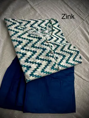 3Pcs Women's Stitched Cotton Lawn Block Printed Suit with Farshi Shalwar – Ready-to-Wear Traditional Dress - Image 5