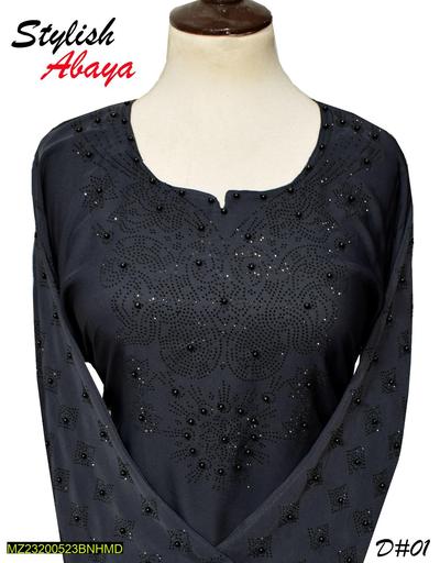 Premium Nidha Embroidered Abaya for Women | Elegant Black Abaya - Image 3