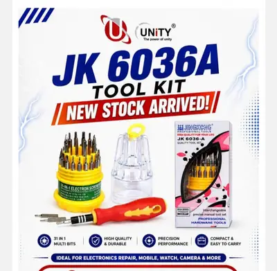 Unity JK-6036A Multi-Functional Precision Screwdriver Set – Hand Tool Kit with Interchangeable Bits - Image 3