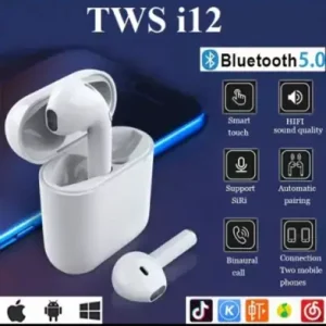 i12 TWS Wireless Earbuds | Bluetooth Earphones with Charging Case | Touch Control | HD Stereo Sound