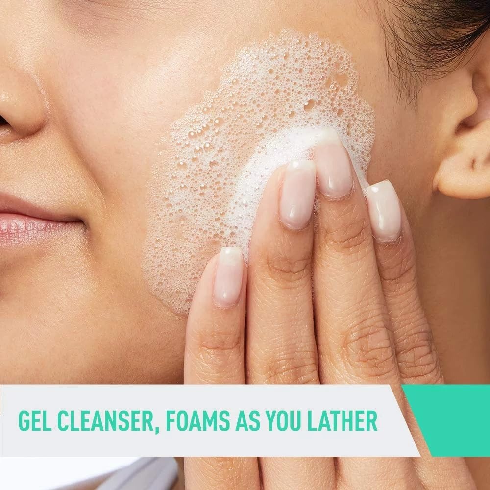 CeraVe Foaming Facial Cleanser for Normal to Oily Skin – Oil Control with Ceramides, Niacinamide & Hyaluronic Acid, 237ml - Image 3
