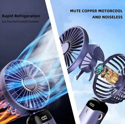 Portable Rechargeable Fan – Lightweight USB Rechargeable Personal Cooling Fan - Image 6