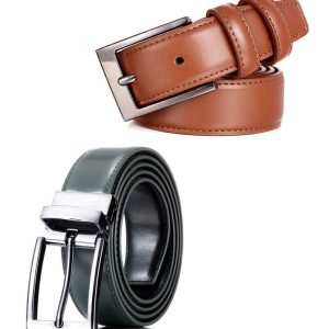 Black & Brown Double Sided Leather Belt