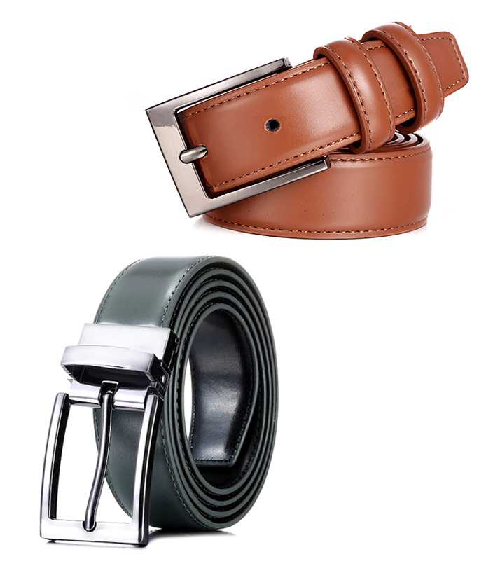 Black & Brown Double Sided Leather Belt