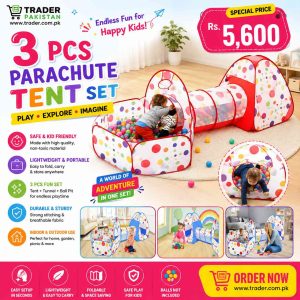 3 Pcs Parachute Tent – Lightweight Portable Outdoor Camping Shelter Set