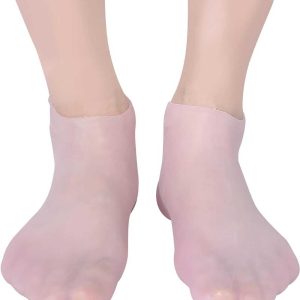 Moisturizing Spa Gel Socks – Silicone Lined Heel Therapy Socks for Dry & Cracked Heels