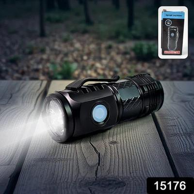 roduct Title Rechargeable LED Torch Light Black – Type-C USB Charging, Camping, Hiking & Emergency Light