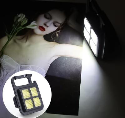 Rechargeable Flashlight Black ABS with 180° Adjustable Stand – Portable LED Camping & Emergency Light - Image 2